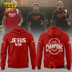 Ohio State Jesus Won Champions Hoodie And Jogger