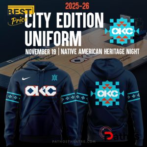 OKC Basketball 2025-26 City Edition Hoodie And Cap