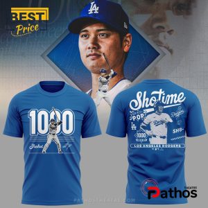 shohei ohtani 1000 career hits blue hoodie 2 6xvjP