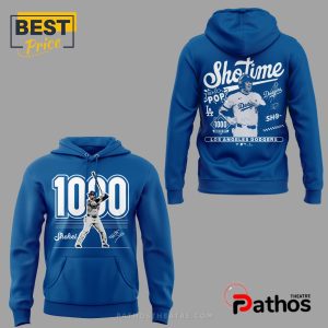 shohei ohtani 1000 career hits blue hoodie 3 zRCji