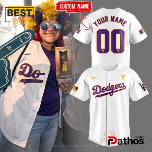 Custom Dodgers Baseball Celebrating Kobe’s Bobblehead Jersey