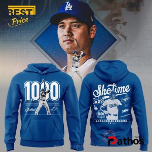 Shohei Ohtani 1000 Career Hits Blue Hoodie