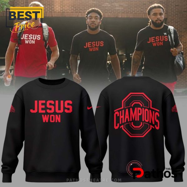 New Ohio State Football Jesus Won Hoodie