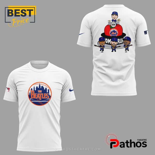 New York Mets Fab Four The Beatles White Hoodie