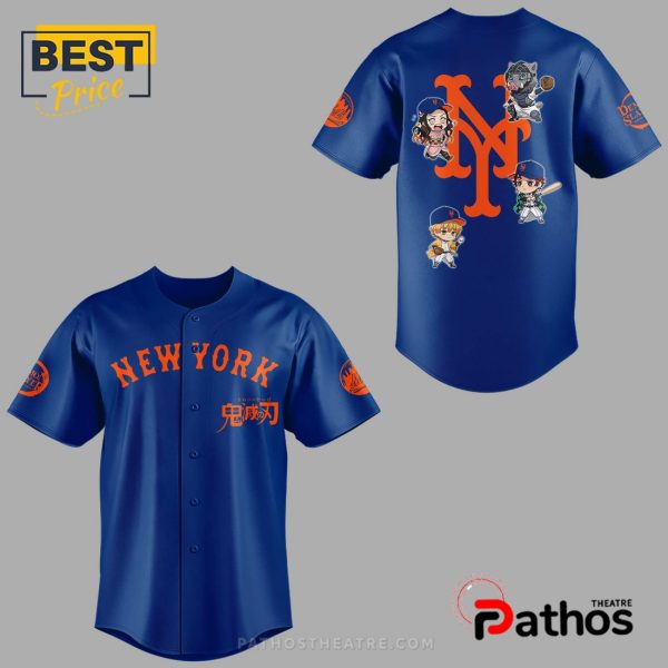 New York Mets MLB Demon Slayer 2025 Baseball Jersey