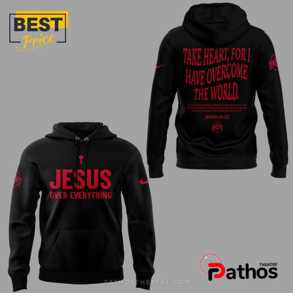 Ohio State Buckeyes Jesus Over Everything Hoodie And Cap