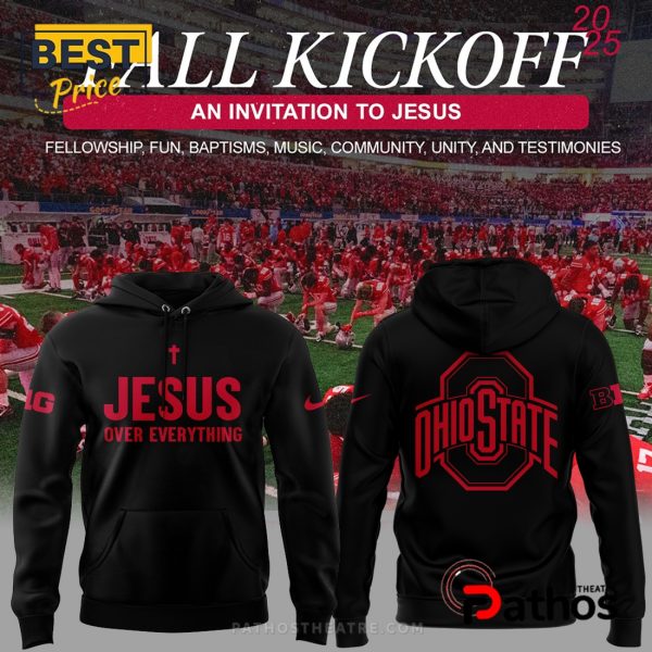 Ohio State Buckeyes Jesus Over Everything Hoodie And Jogger