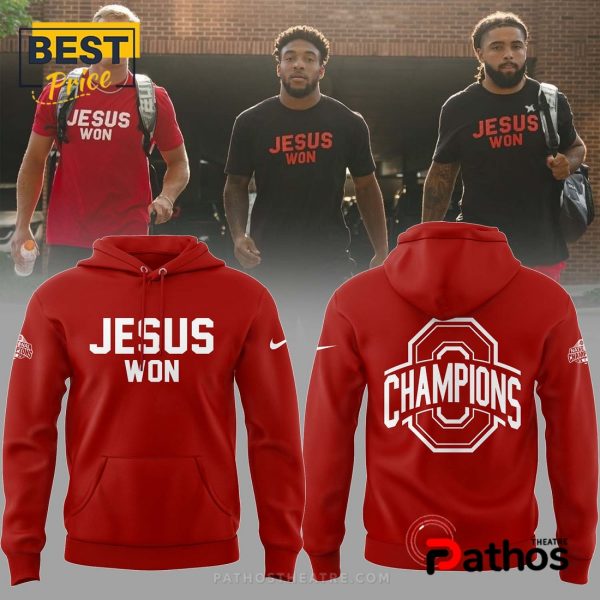 Ohio State Jesus Won Champions Hoodie And Jogger