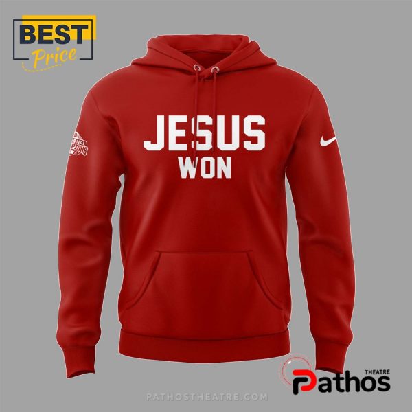 Ohio State Jesus Won Champions Hoodie And Jogger