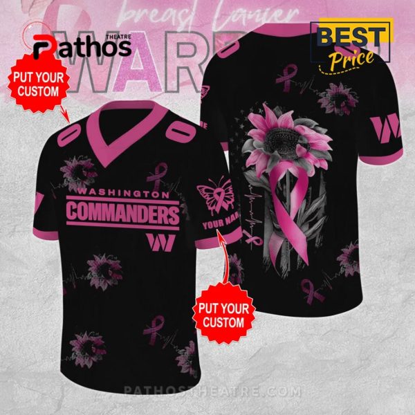 2025 Washington Commanders x Breast Cancer Awareness Baseball Jersey