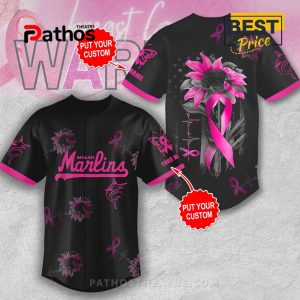2025 Miami Marlins x Breast Cancer Awareness Baseball Jersey