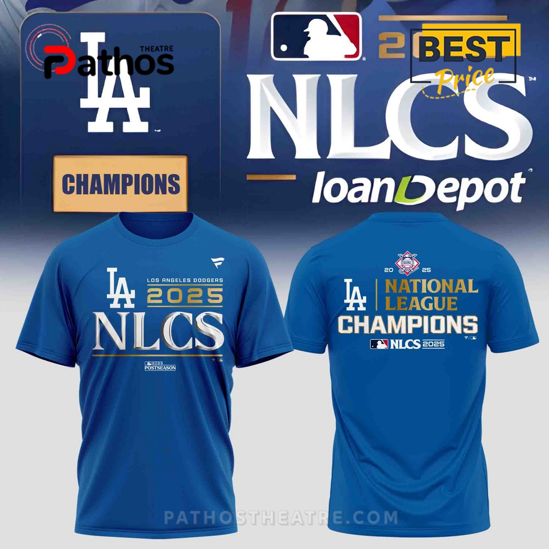 2025 Dodgers National League Champions NLCS Hoodie 2025 Dodgers National League Champions NLCS Hoodie