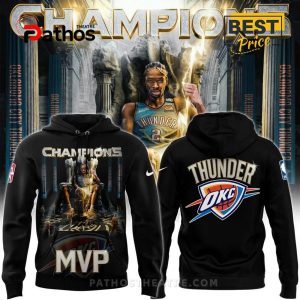OKC Thunder 2025 NBA Champions MPV Black Hoodie