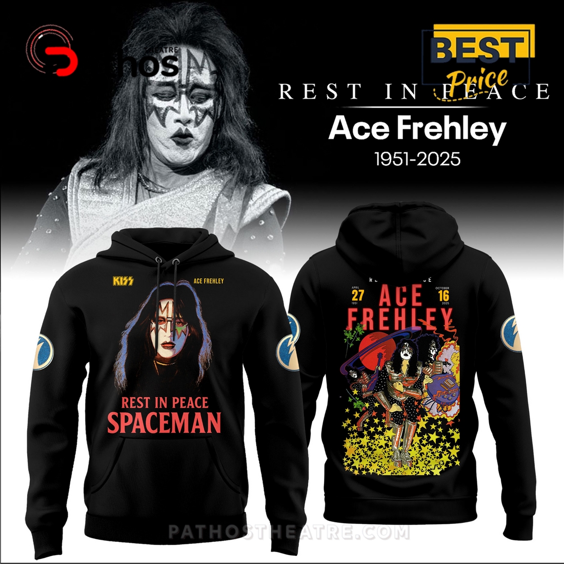 Ace Frehley Founding Guitarist For KISS Hoodie 2025 Ace Frehley Founding Guitarist For KISS Hoodie 2025