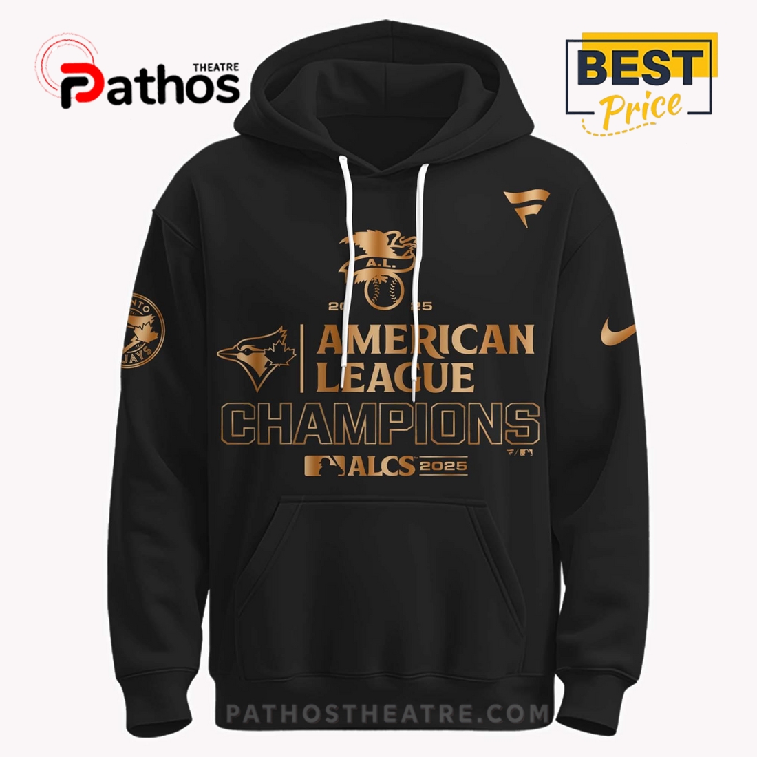 Blue Jays x American League Champions Gold Edition Hoodie And Cap Blue Jays x American League Champions Gold Edition Hoodie And Cap