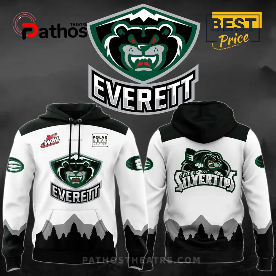 Everett Silvertips Hockey Club WHL Hoodie 2025 Everett Silvertips Hockey Club WHL Hoodie 2025