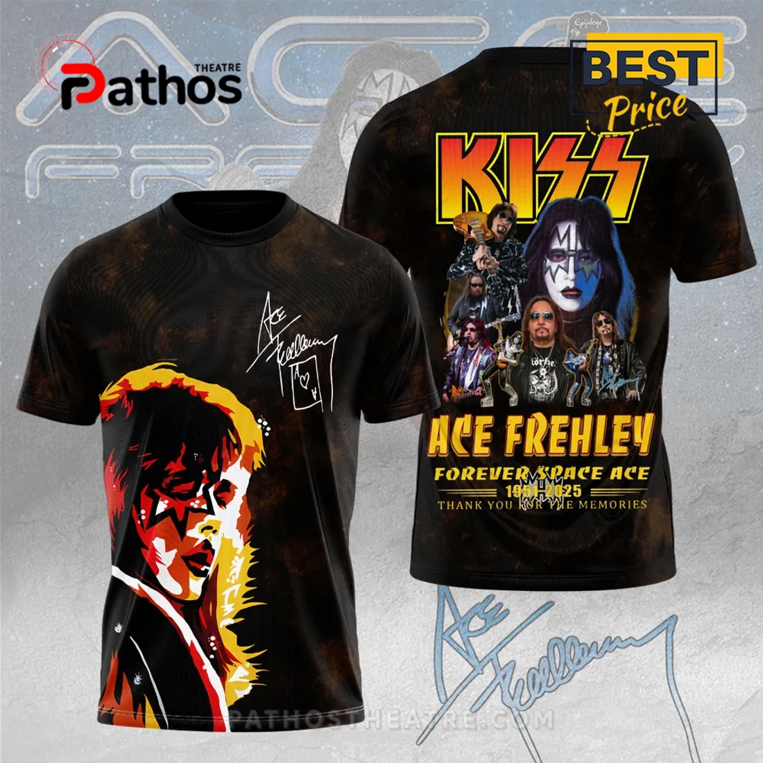 KISS R.I.P Ace Frehley Thank You For The Memories Hoodie KISS R.I.P Ace Frehley Thank You For The Memories Hoodie