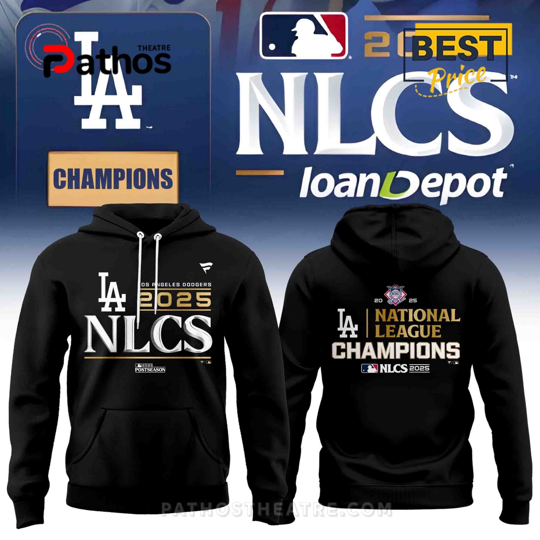 Los Angeles Dodgers National League Champions 2025 Hoodie Los Angeles Dodgers National League Champions 2025 Hoodie