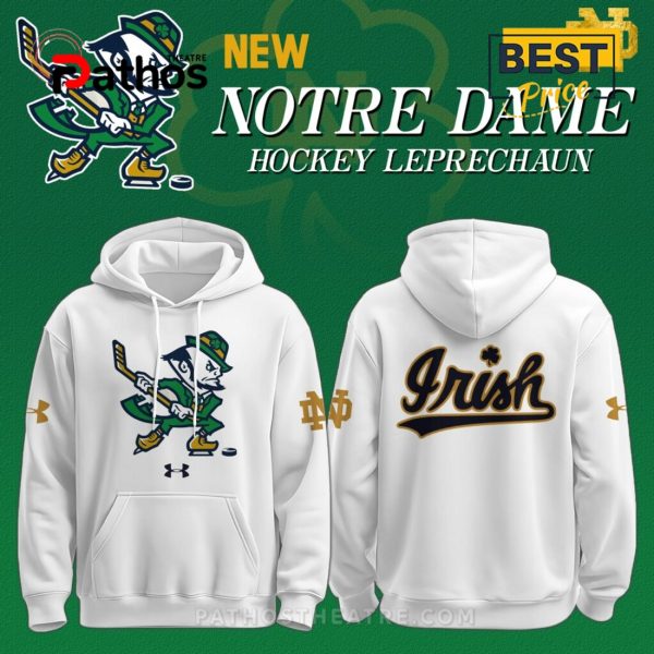New Notre Dame Leprechaun Hockey Hoodie 2025