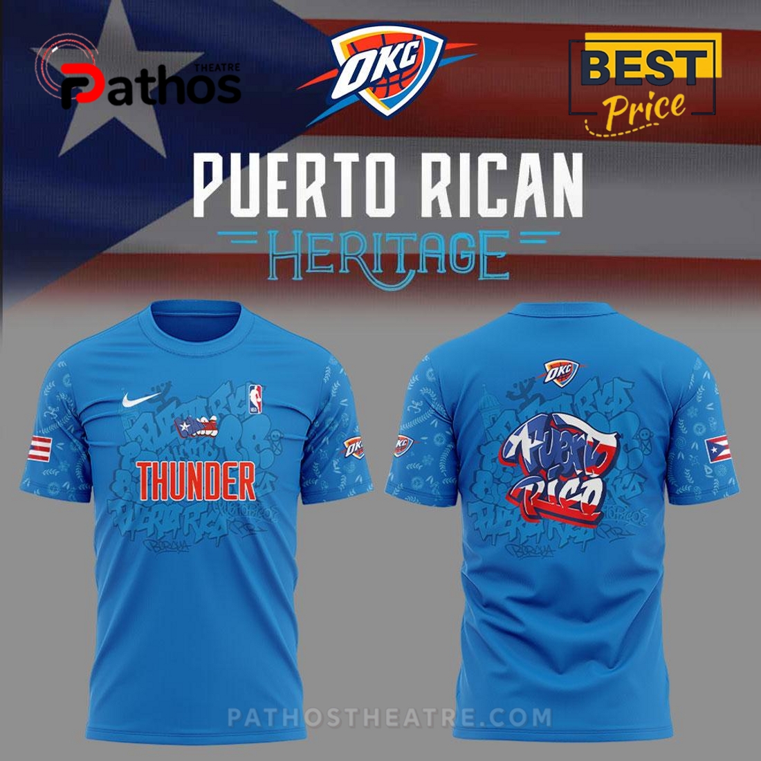OC Thunder Puerto Rican Heritage Hoodie 2025 OC Thunder Puerto Rican Heritage Hoodie 2025