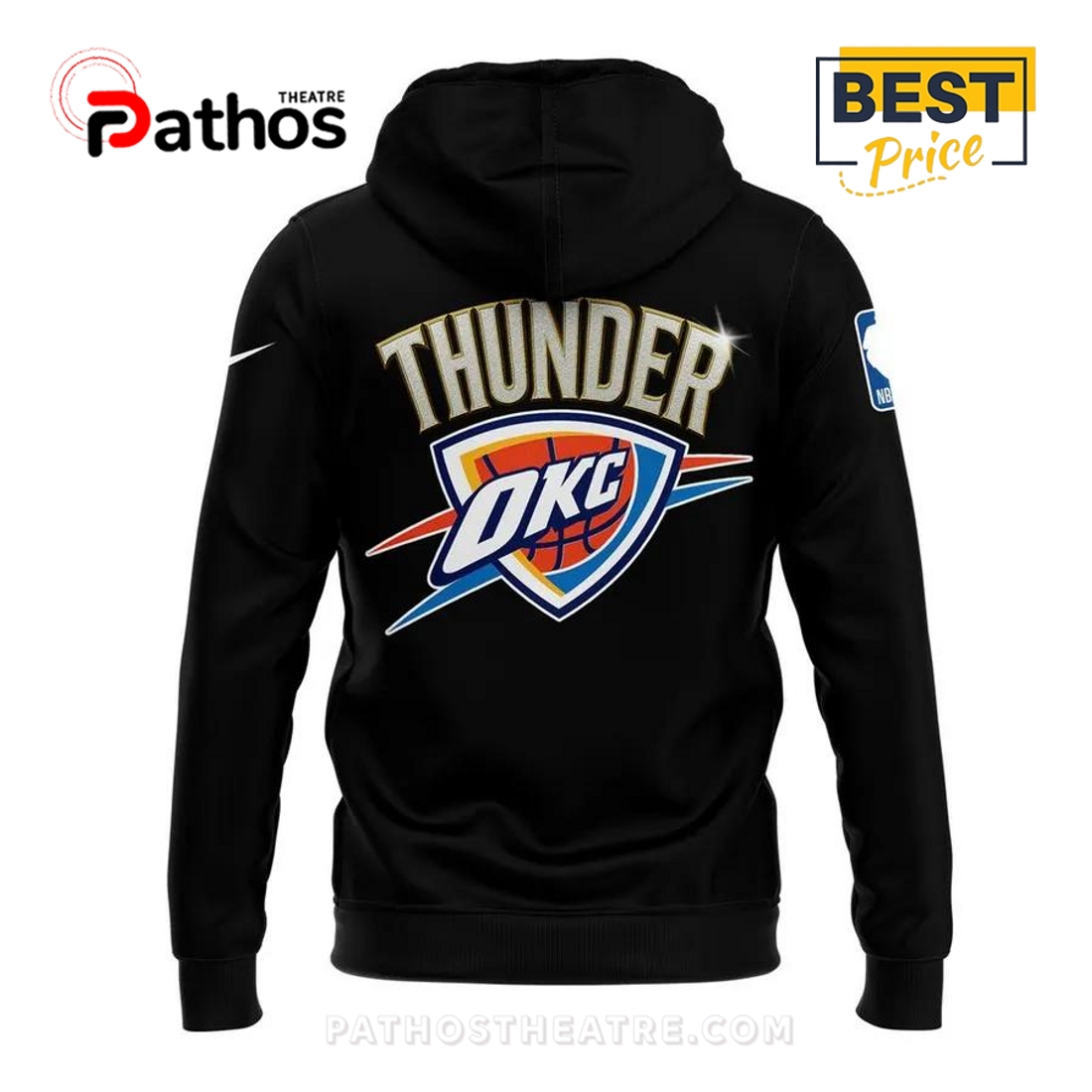 OKC Thunder 2025 NBA Champions MPV Black Hoodie OKC Thunder 2025 NBA Champions MPV Black Hoodie