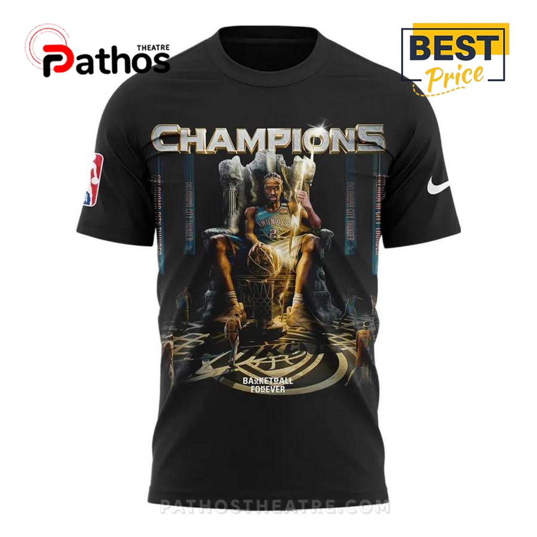 OKC Thunder 2025 NBA Champions MPV Black Hoodie OKC Thunder 2025 NBA Champions MPV Black Hoodie