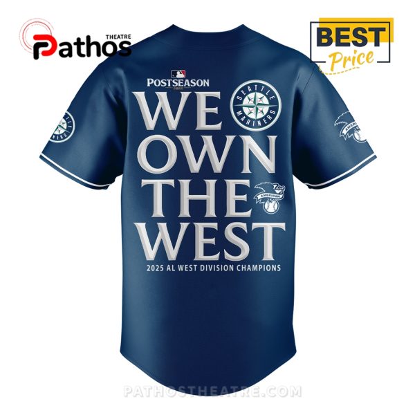 Seattle Mariners Navy 2025 Division Champions Baseball Jersey