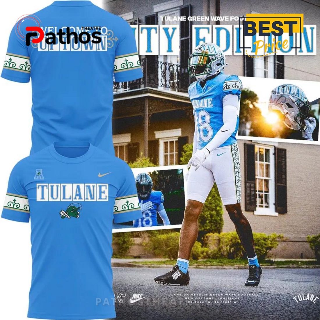 Special 2025 City Edition Tulane Football Hoodie Special 2025 City Edition Tulane Football Hoodie