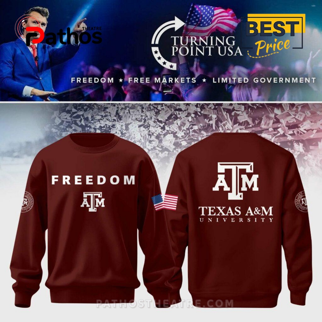 Texas A&M Campus Freedom Limited Edition Hoodie 2025 Texas A&M Campus Freedom Limited Edition Hoodie 2025