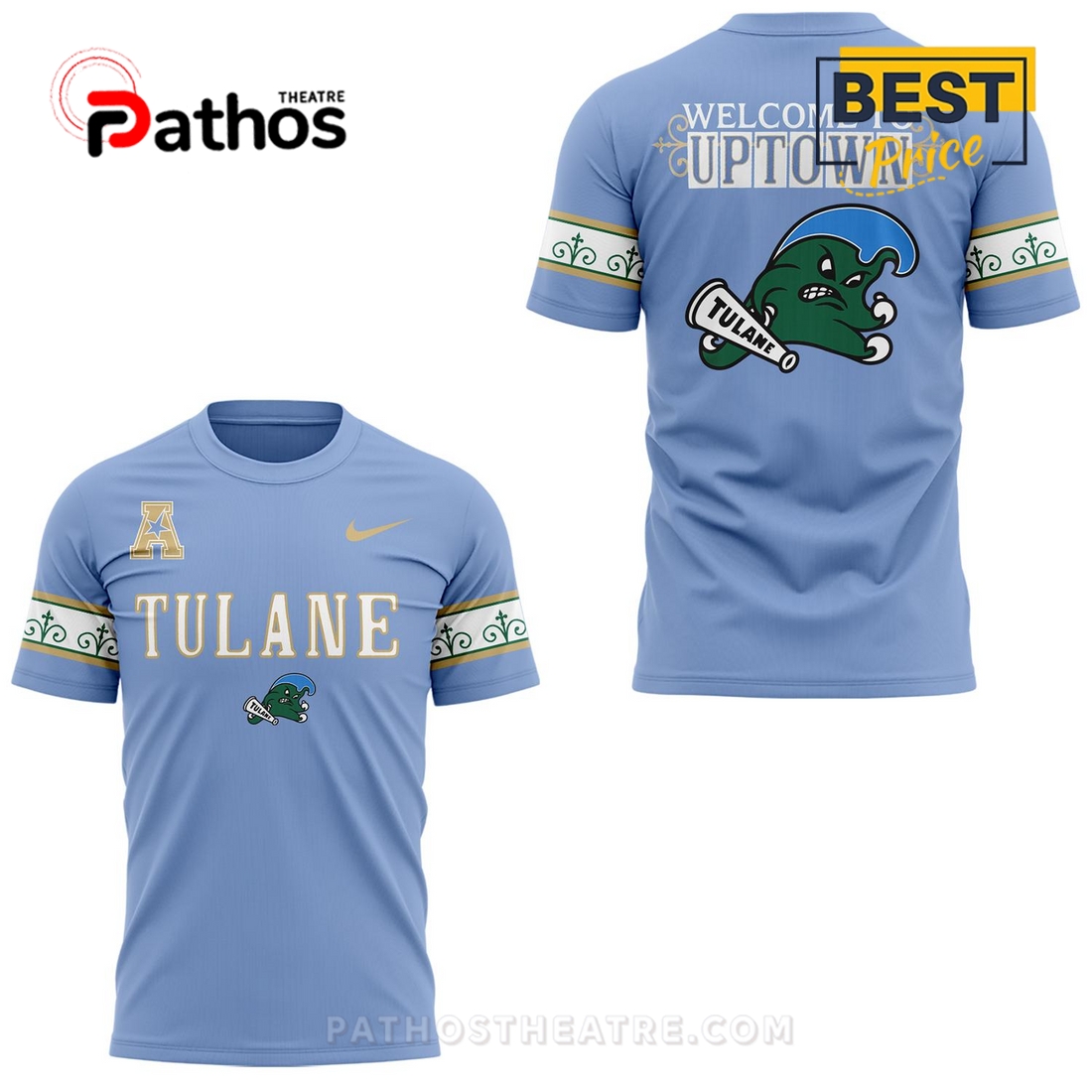 Tulane Green Wave Football City Uptown Hoodie 2025 Tulane Green Wave Football City Uptown Hoodie 2025