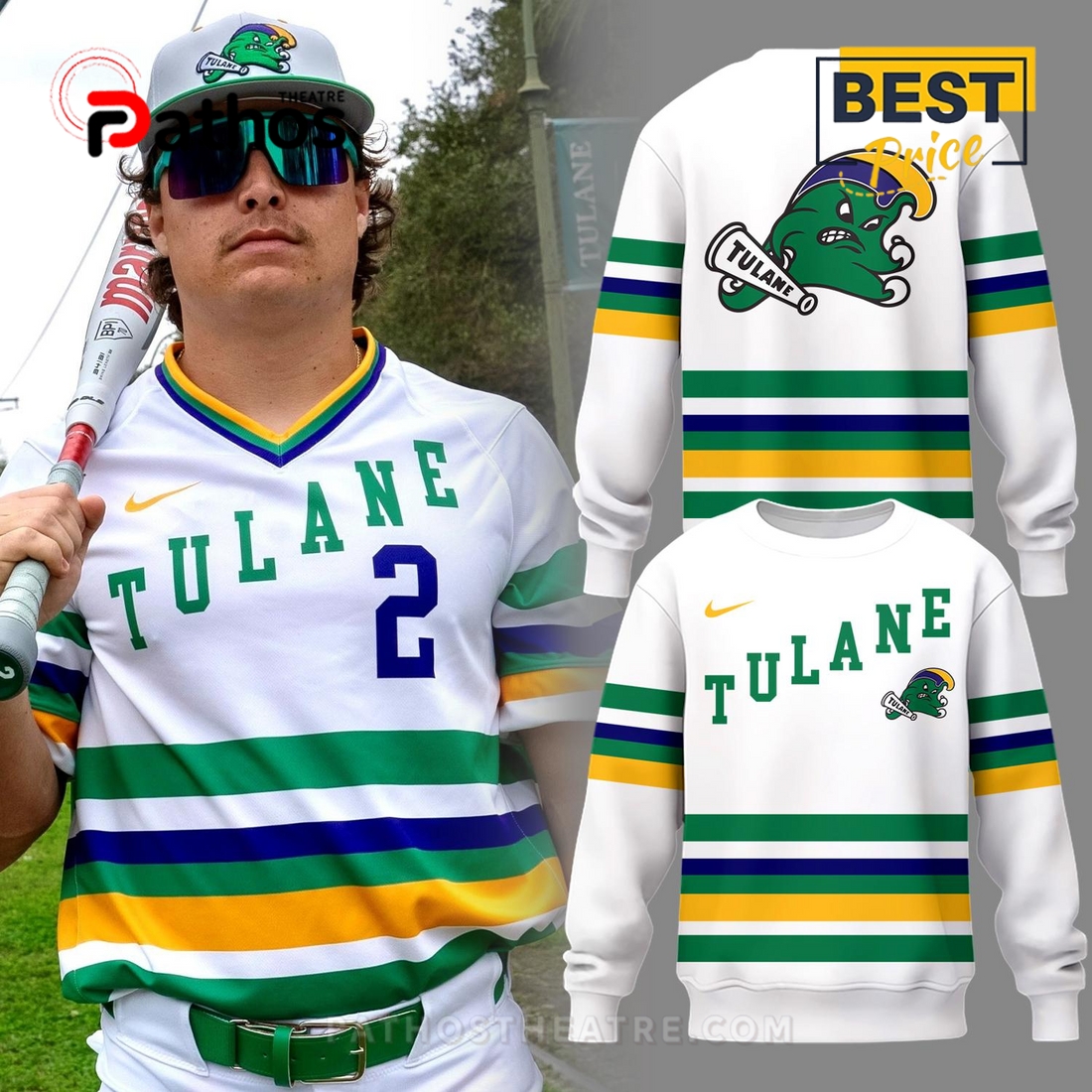 Tulane Green Wave Nike Mardi Gras Hoodie 2025 Tulane Green Wave Nike Mardi Gras Hoodie 2025