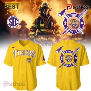 LSU Tigers x Firefighter Appreciation Yellow Baseball Jersey
