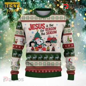 jesus is the for reason 2025 christmas knitted sweater 2 VXSsh