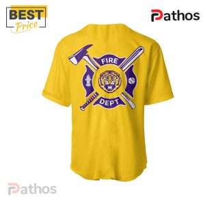 lsu tigers x firefighter appreciation yellow baseball jersey 3 D2siv