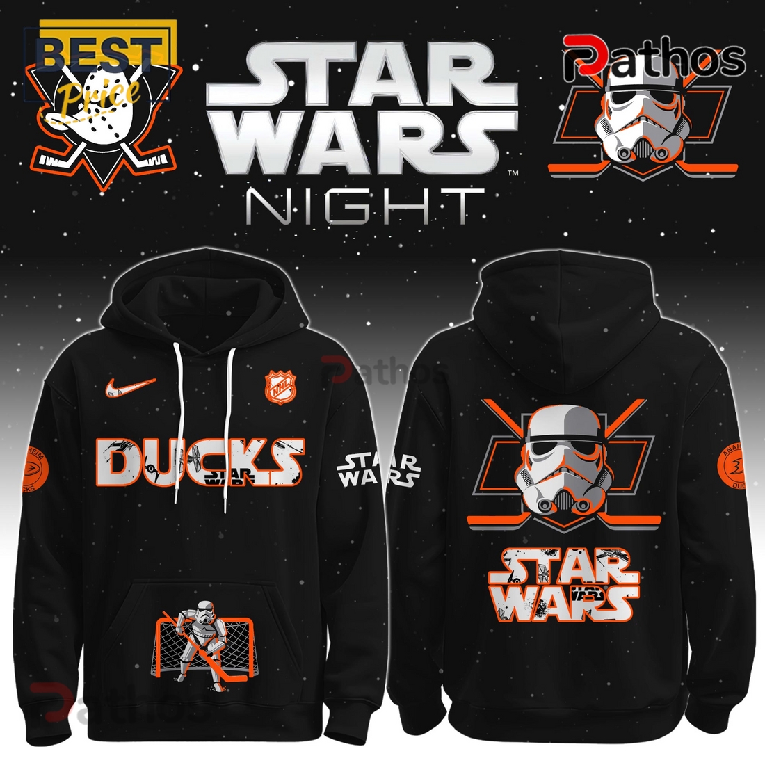 Anaheim Ducks x Stormtrooper Limited Edition Hoodie 2025 Anaheim Ducks x Stormtrooper Limited Edition Hoodie 2025