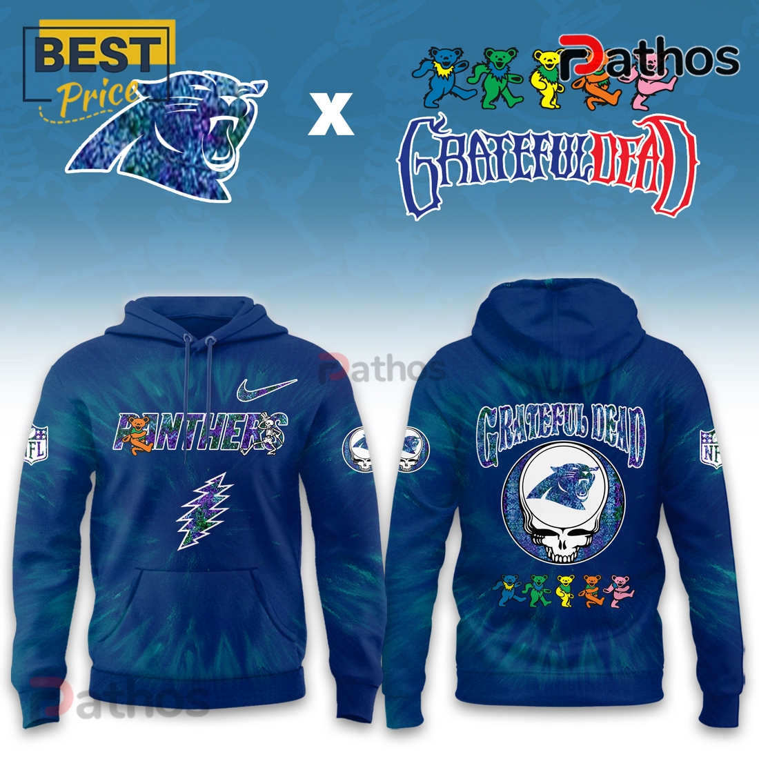 Carolina Panthers Grateful Dead Limited Hoodie, Cap Carolina Panthers Grateful Dead Limited Hoodie, Cap
