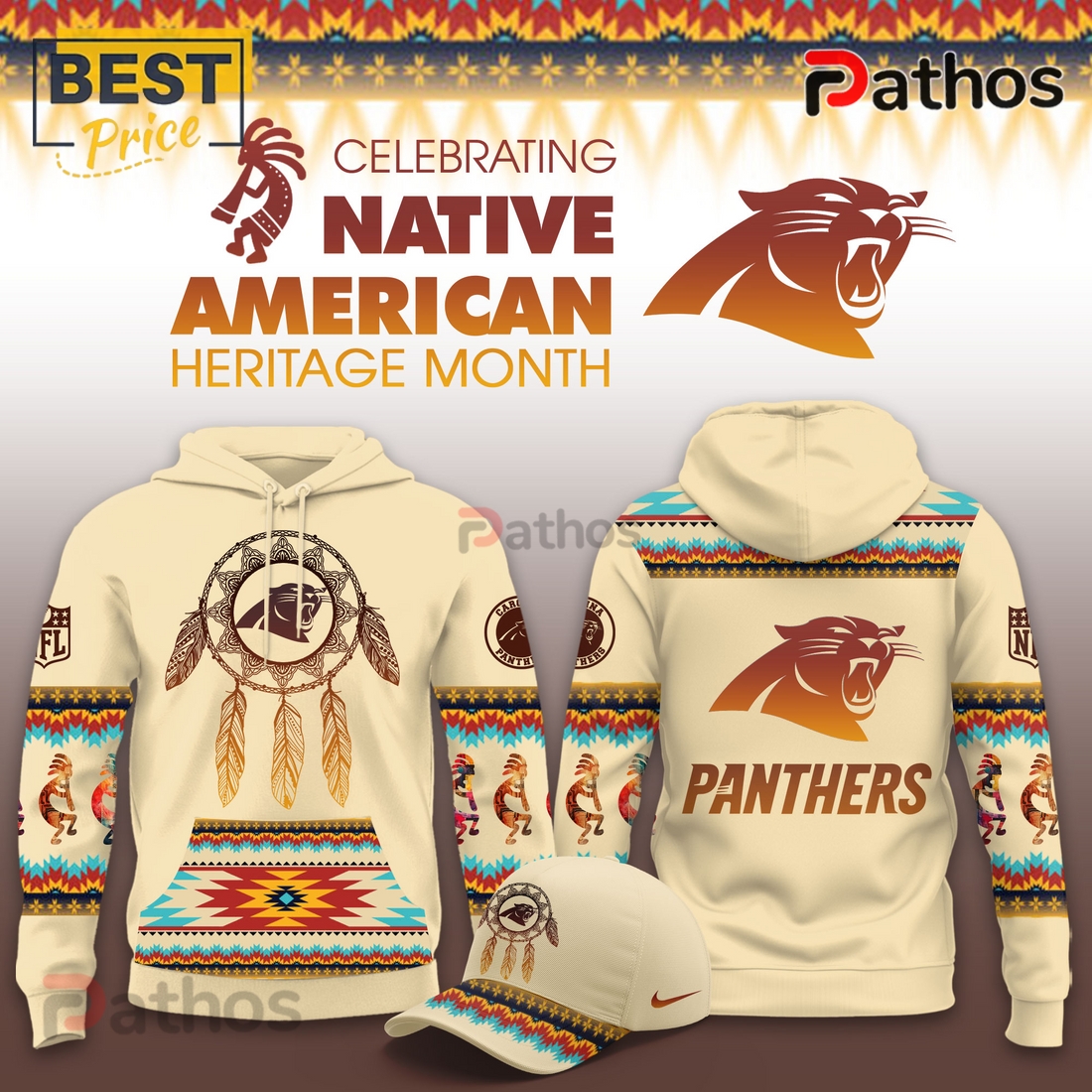 Carolina Panthers Native American Heritage Limited Hoodie, Cap Carolina Panthers Native American Heritage Limited Hoodie, Cap