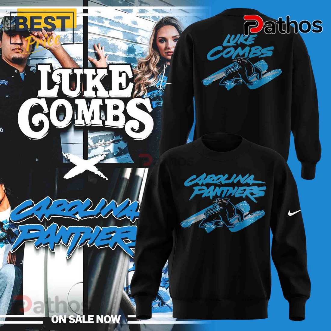 Carolina Panthers x Luke Combs 2025 Limited Edition Hoodie Carolina Panthers x Luke Combs 2025 Limited Edition Hoodie