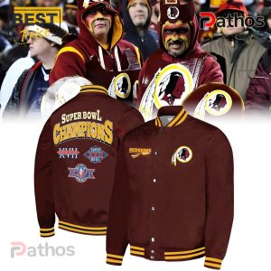 washington commanders super bowl 2025 baseball jacket 2 ELmHG