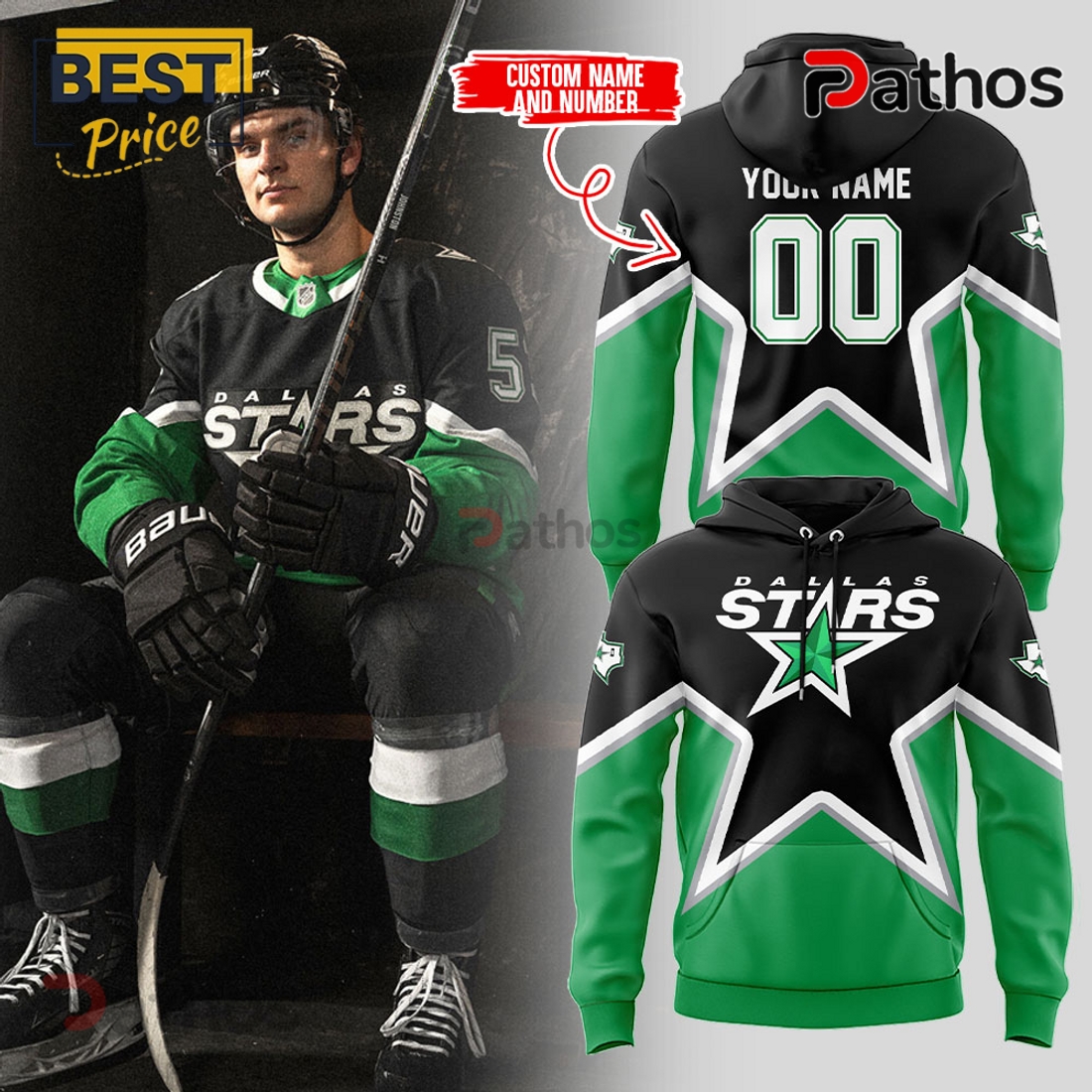 Dallas Stars Throwback 1999 Custom Hoodie, Long Pants Dallas Stars Throwback 1999 Custom Hoodie, Long Pants