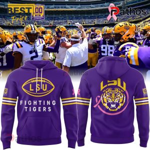 LSU Tigers 100th Anniversary Breast Cancer Awareness Hoodie, Long Pants