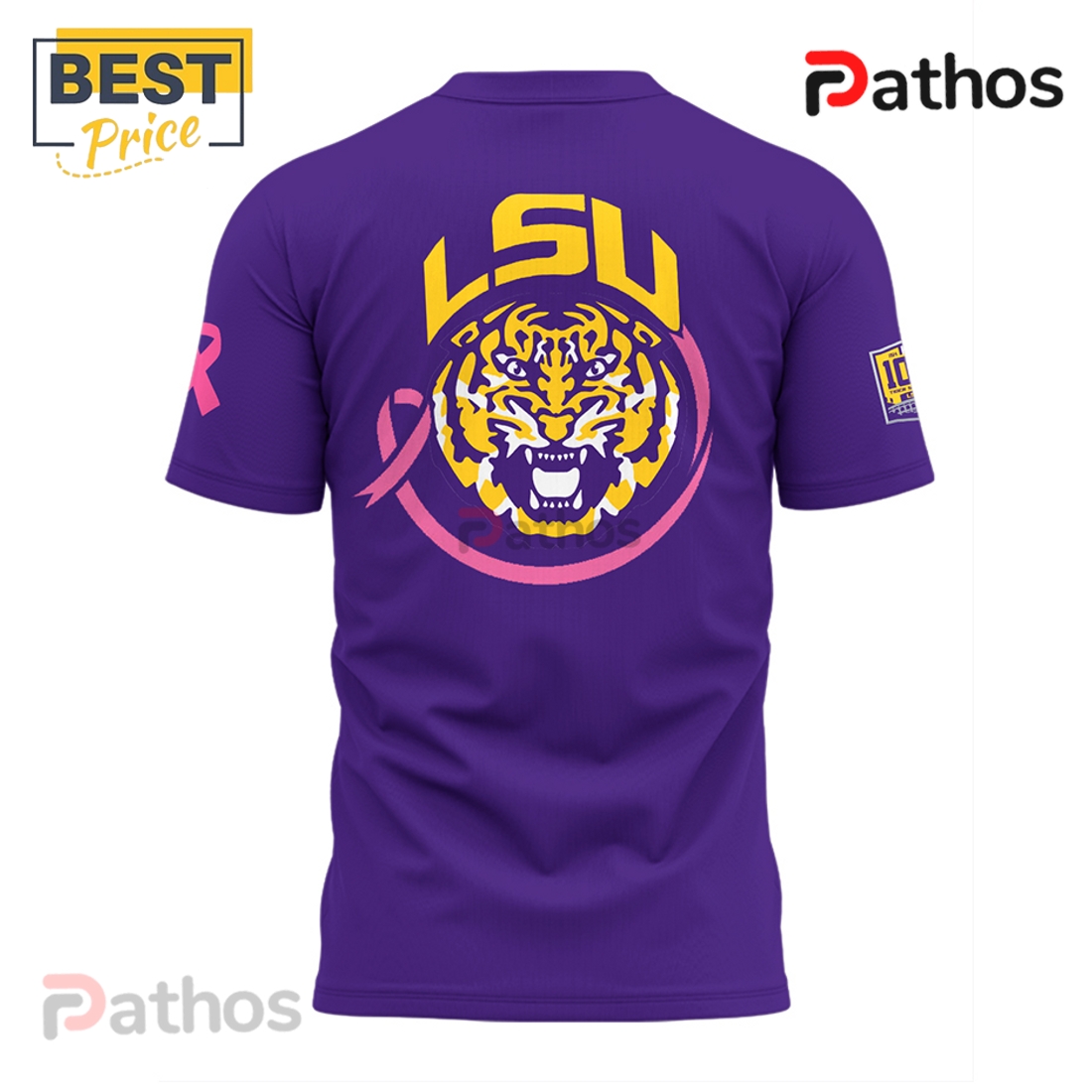 LSU Tigers 100th Anniversary Breast Cancer Awareness Hoodie LSU Tigers 100th Anniversary Breast Cancer Awareness Hoodie