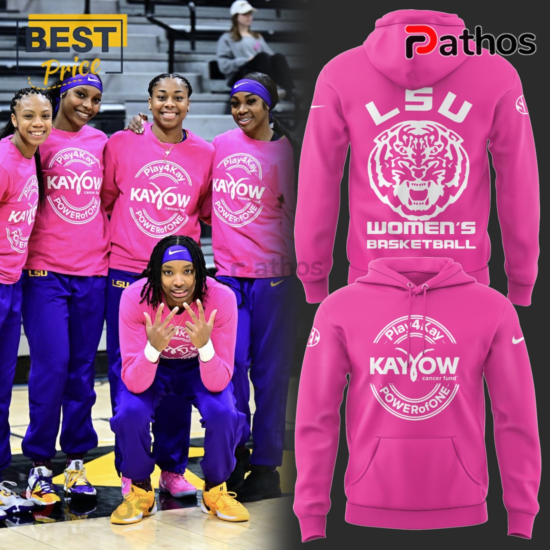 LSU Tigers Play4Kay Limited Edition Hoodie 2025 LSU Tigers Play4Kay Limited Edition Hoodie 2025