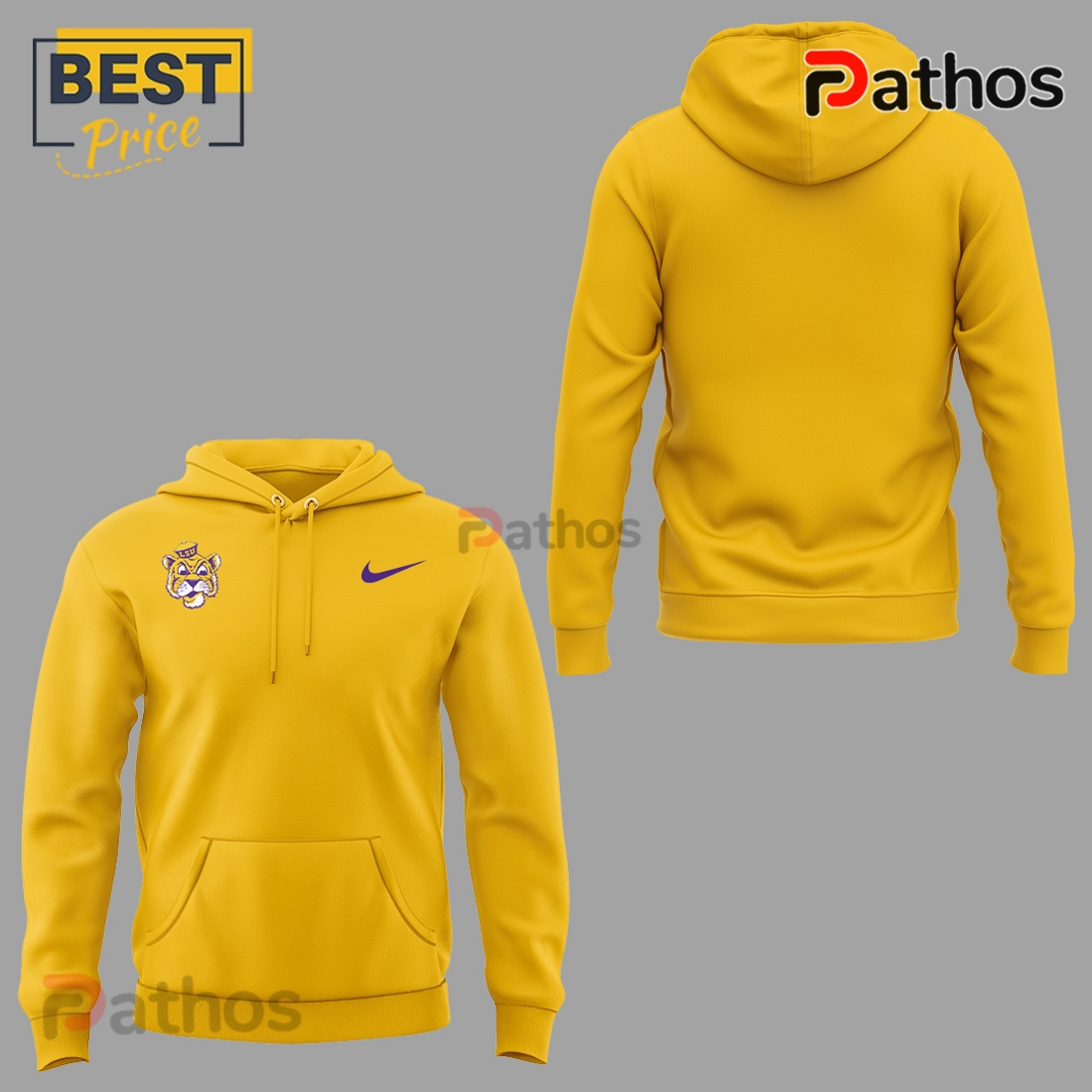 LSU Tigers Vintage 1970s Yellow Hoodie LSU Tigers Vintage 1970s Yellow Hoodie