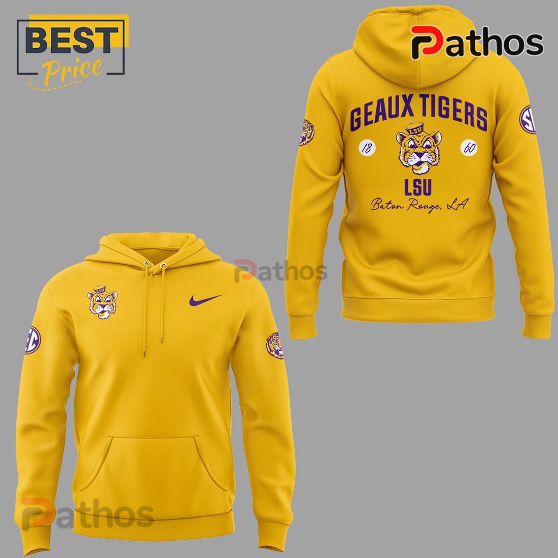 LSU Tigers Vintage 1970s Yellow Limited Edition Hoodie LSU Tigers Vintage 1970s Yellow Limited Edition Hoodie