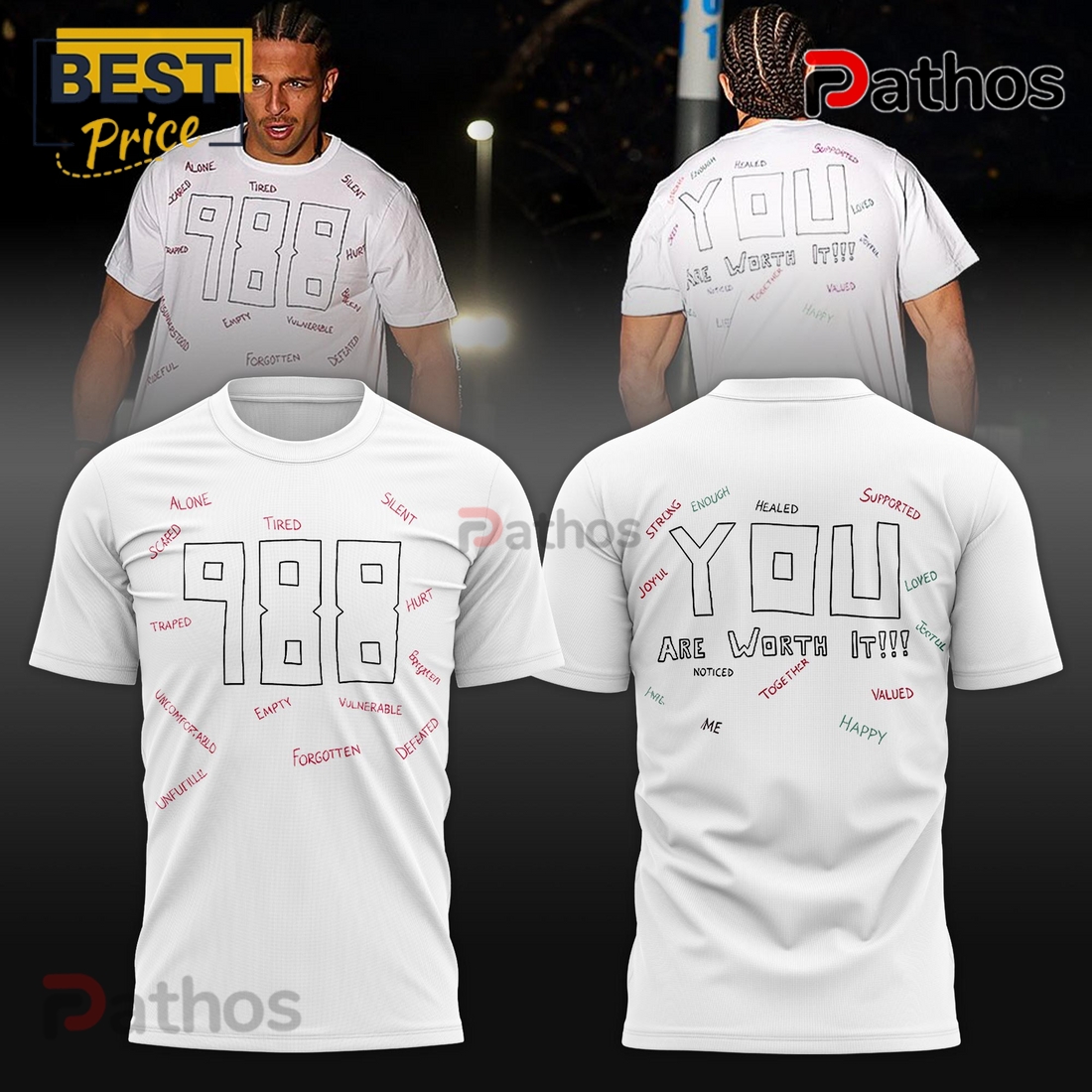 Mack Hollins 988 You Are Worth It Hoodie 2025 Mack Hollins 988 You Are Worth It Hoodie 2025