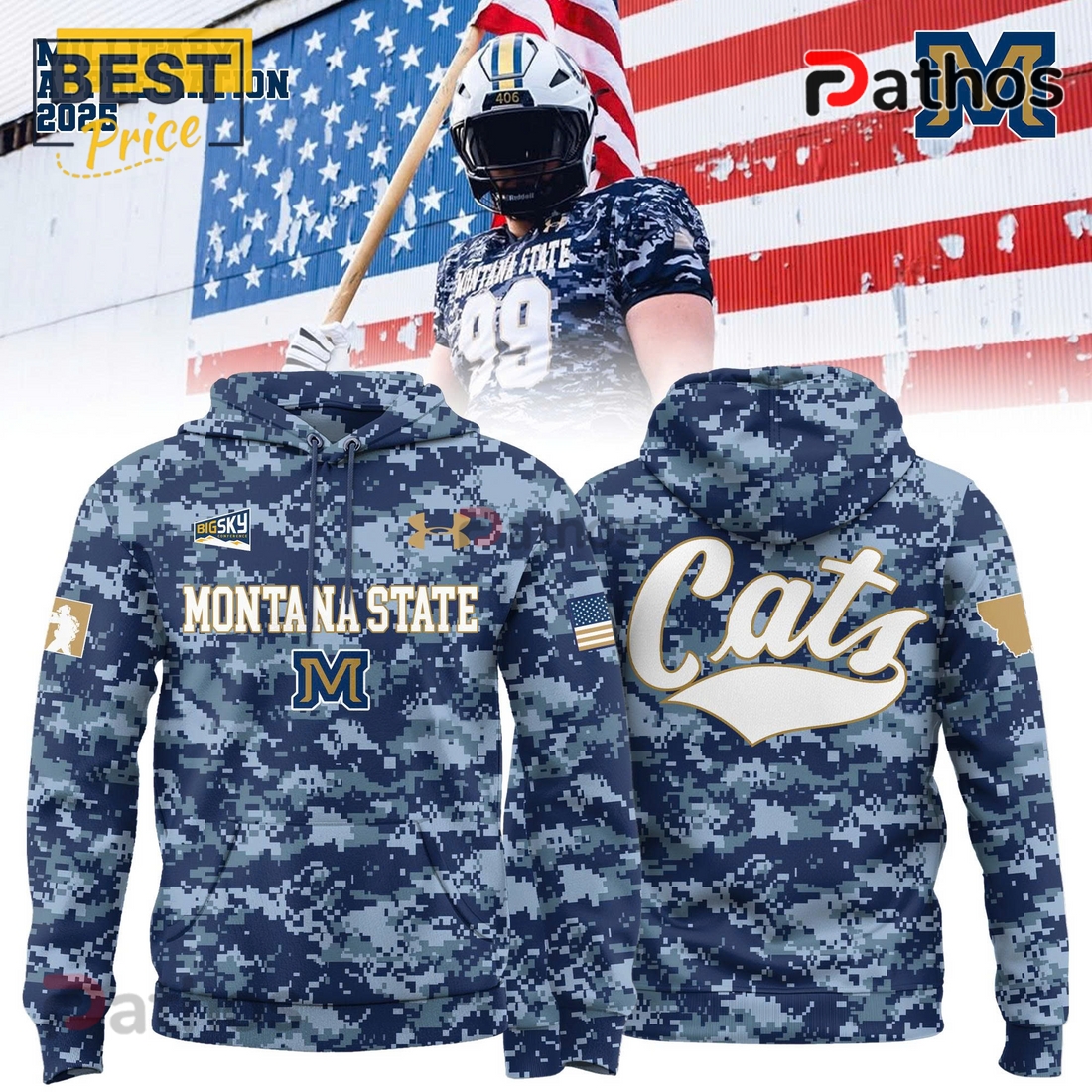Montana State Bobcats Military Appreciation Limited Hoodie, Jogger Montana State Bobcats Military Appreciation Limited Hoodie, Jogger