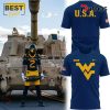 Navy WVU Football Military Appreciation Hoodie Special Edition