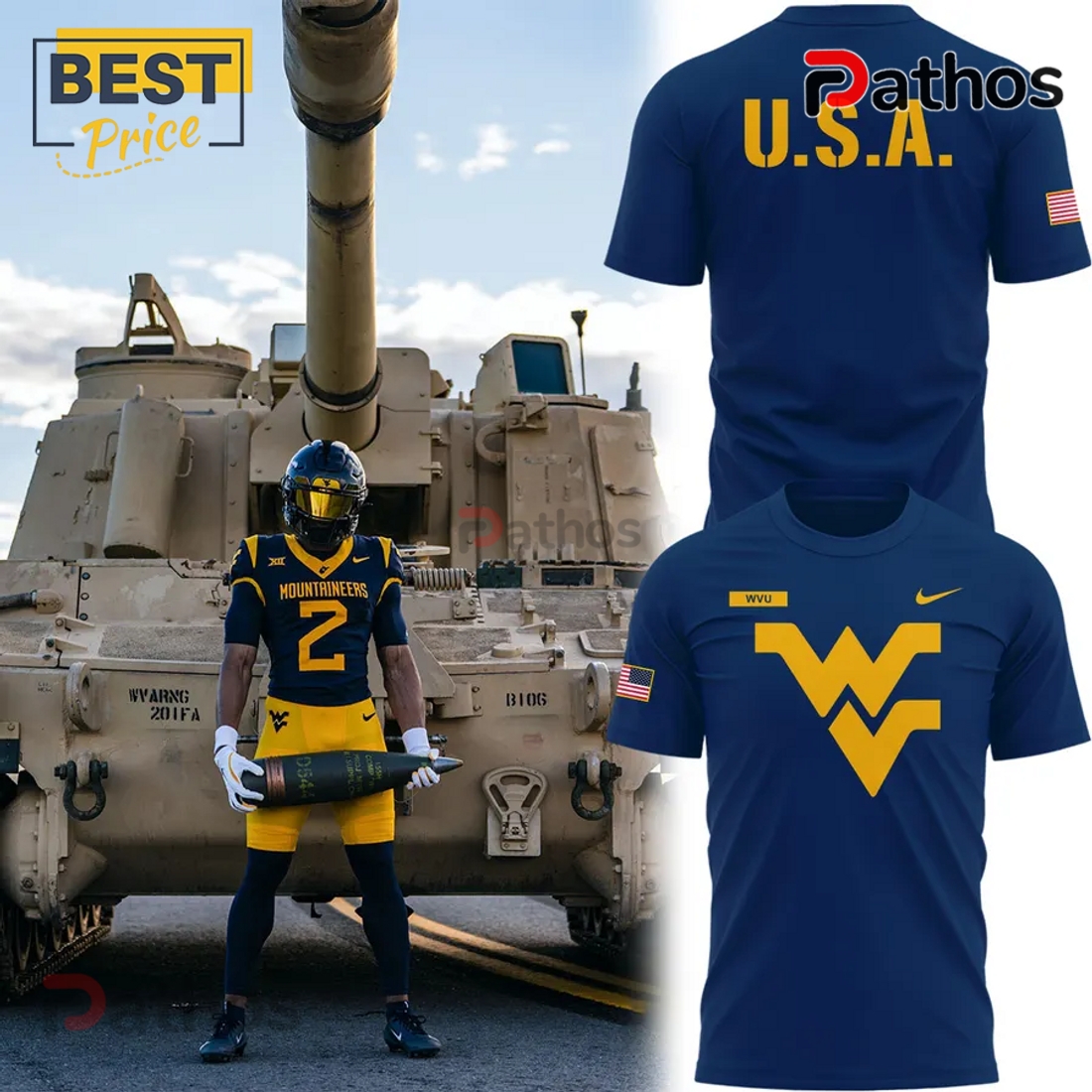 Navy WVU Football Military Appreciation Hoodie Special Edition Navy WVU Football Military Appreciation Hoodie Special Edition