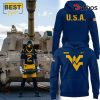 Navy WVU Football Military Appreciation Special Edition Hoodie, Long Pants